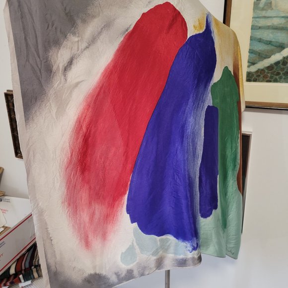 Vintage Silk Art Museum Scarf-Bold CXolors and super fine silk - Picture 3 of 4